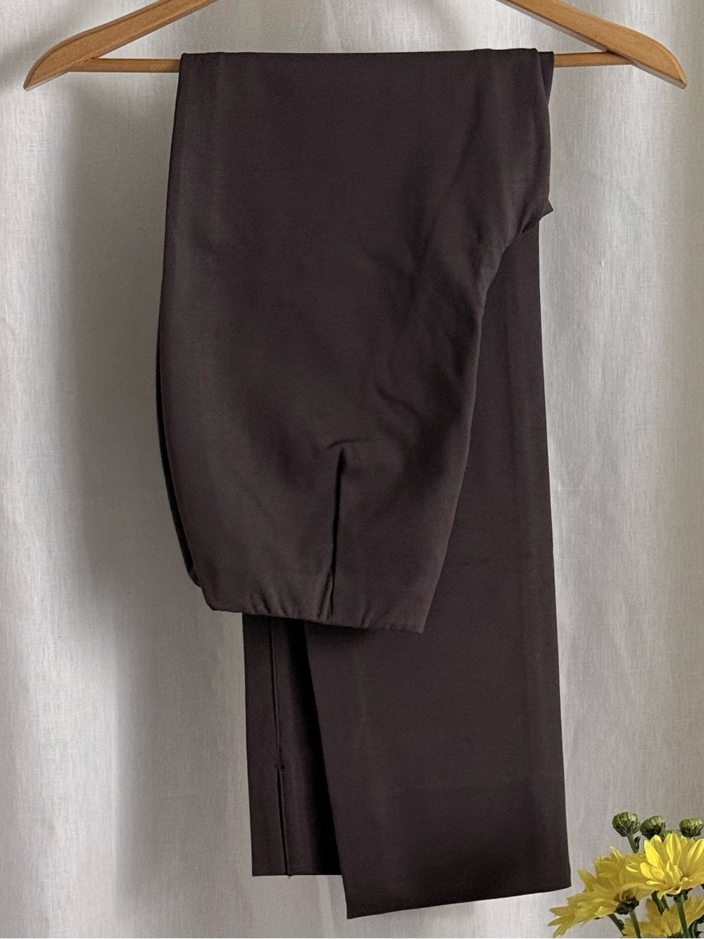 NWT J.Jill Ponte Pants XS Mocha Brown Slim Leg Stretch Pull On Slit Ankle